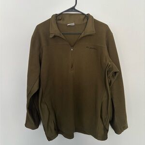 Columbia Men's Green Zip-Up Sweater